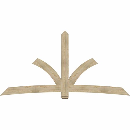 Ekena Millwork Davenport Rough Sawn Timber Gable Bracket, Douglas Fir, 108"W x 54"H x 4"D x 6"F, 12/12 Pitch GBW108X54X0406DAV00RDF